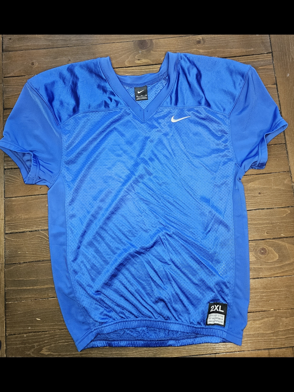 Nike Blue Athletic Mesh Jersey - 2XL